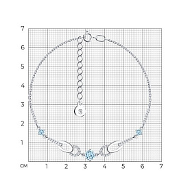 Браслет SOKOLOV - Серебро 925, Топаз, Фианит (арт. 92050104)