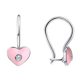 Серьги SOKOLOV - Серебро 925, Фианит, Эмаль (арт. 94021967)