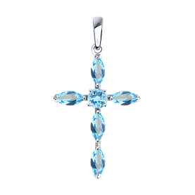Подвеска SOKOLOV - Серебро 925, Топаз (арт. 92030508)