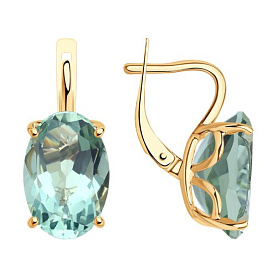 Серьги SOKOLOV - Золото 585, Синтетический кварц (арт. 728230)