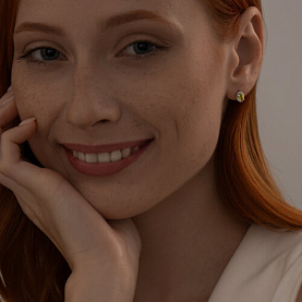Серьги SOKOLOV - Серебро 925, Хризолит (арт. 92022544)