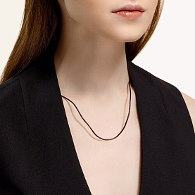 Колье SOKOLOV - Серебро 925, Кожа (арт. 94080010)