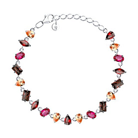 Браслет SOKOLOV - Серебро 925, Синтетический рубин, Фианит (арт. 94051182)