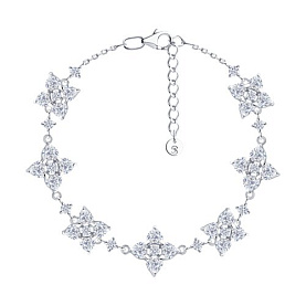 Браслет SOKOLOV - Серебро 925, Фианит (арт. 94051508)