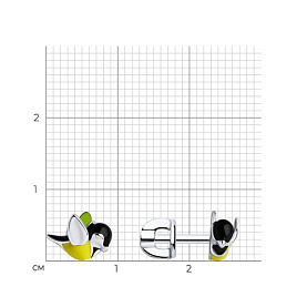 Серьги SOKOLOV - Серебро 925, Эмаль (арт. 94021815)