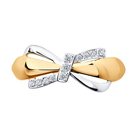 Кольцо SOKOLOV - Золото 585, Фианит (арт. 018059)