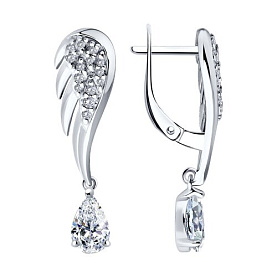 Серьги SOKOLOV - Серебро 925, Фианит (арт. 94026613)