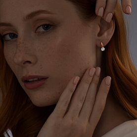 Серьги SOKOLOV - Серебро 925, Фианит (арт. 93022368)