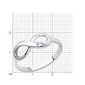 Кольцо SOKOLOV - Серебро 925, Бриллиант (арт. 87010036)