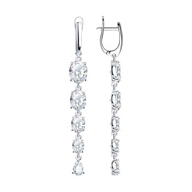 Серьги SOKOLOV - Серебро 925, Фианит (арт. 94022079)