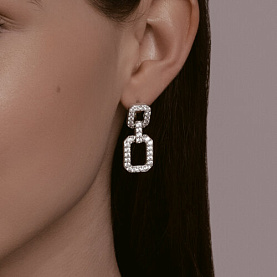 Серьги SOKOLOV - Серебро 925, Фианит (арт. 94026535-91)