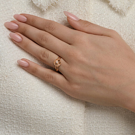 Кольцо Diamant - Золото 585, Фианит (арт. 51-110-01549-1)