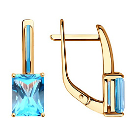 Серьги Diamant - Серебро 925, Топаз, Эмаль (арт. 93-320-02650-1)