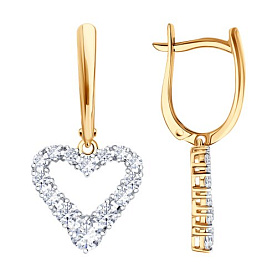 Серьги SOKOLOV - Золото 375, Фианит (арт. 0200753-4)