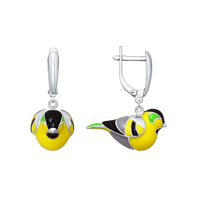 Серьги SOKOLOV - Серебро 925, Эмаль (арт. 94021698)