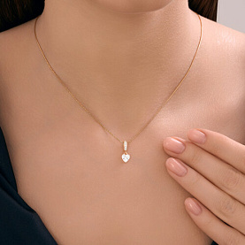 Подвеска SOKOLOV - Золото 585, Фианит (арт. 036698)