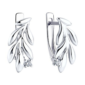 Серьги SOKOLOV - Серебро 925, Фианит (арт. 94022319)