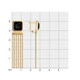 Серьги Diamant - Серебро 925, Оникс (арт. 93-321-02122-1)