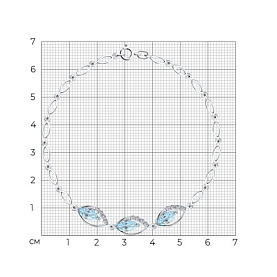 Браслет SOKOLOV - Серебро 925, Топаз, Фианит (арт. 92050091)