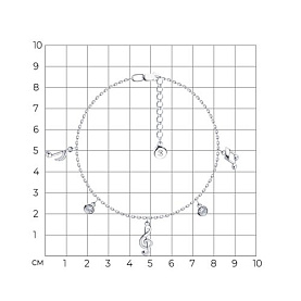 Браслет SOKOLOV - Серебро 925, Фианит (арт. 94050740)