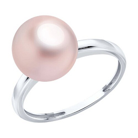Кольцо Diamant - Серебро 925, Жемчуг синтетический (арт. 94-110-00099-1)