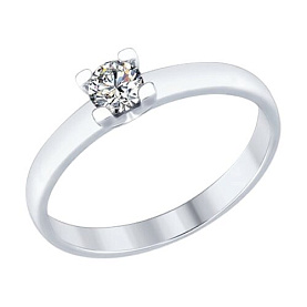 Кольцо SOKOLOV - Серебро 925, Фианит (арт. 94013664)