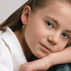 Серьги ЮФ Династия - Золото 585, Фианит (арт. 015582-1110)