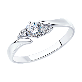 Кольцо SOKOLOV - Серебро 925, Фианит (арт. 94012237)