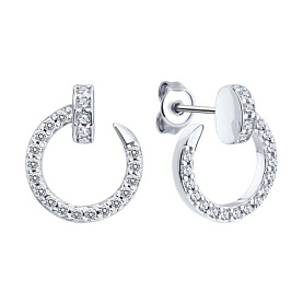 Серьги SOKOLOV - Серебро 925, Фианит (арт. 94027192-91)