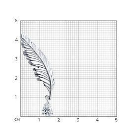 Брошь SOKOLOV - Серебро 925, Фианит (арт. 94040308)