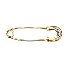 Булавка SOKOLOV - Серебро 925, Фианит (арт. 93040030)