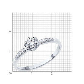 Кольцо SOKOLOV - Серебро 925, Фианит (арт. 94011264)