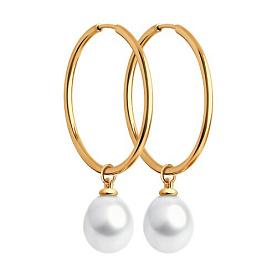 Серьги Diamant - Серебро 925, Жемчуг культивированный (арт. 93-324-01948-1)