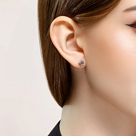 Серьги SOKOLOV - Серебро 925, Аметист, Фианит (арт. 92022405)