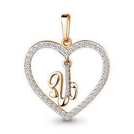 Подвеска Аквамарин - Серебро 925, Фианит (арт. 24690А.6)