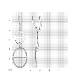 Серьги SOKOLOV - Серебро 925, Фианит (арт. 94025793)