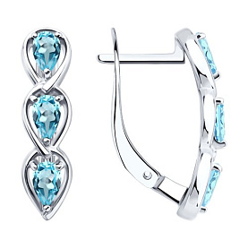 Серьги SOKOLOV - Серебро 925, Топаз (арт. 92025388)