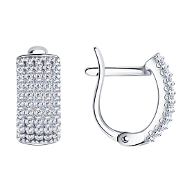 Серьги SOKOLOV - Серебро 925, Фианит (арт. 94021766)