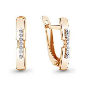 Серьги Аквамарин - Золото 375, Фианит (арт. 400864А.8)