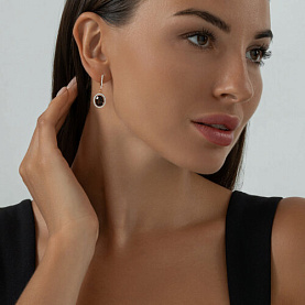 Серьги Diamant - Серебро 925, Раухтопаз, Фианит (арт. 93-321-01999-4)