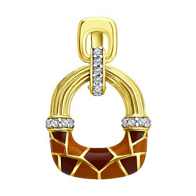 Подвеска Diamant - Серебро 925, Фианит, Эмаль (арт. 93-130-00065-1)