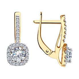 Серьги Diamant - Золото 585, Фианит (арт. 51-120-02355-1)