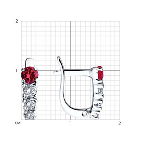 Серьги SOKOLOV - Серебро 925, Swarovski , Фианит (арт. 94026623)