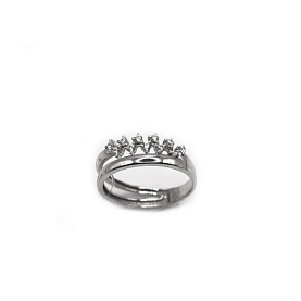 Кольцо Золотые узоры - Серебро 925, Фианит (арт. 90-61-0023-00)