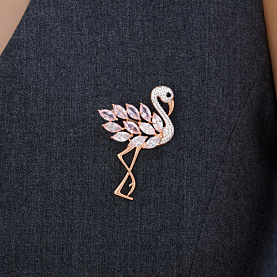 Брошь SOKOLOV - Серебро 925, Синтетический ситалл , Фианит (арт. 92040131)