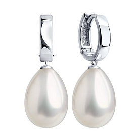 Серьги SOKOLOV - Серебро 925, Жемчуг синтетический (арт. 94027674)