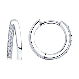 Серьги SOKOLOV - Серебро 925, Фианит (арт. 94027189-91)