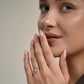 Кольцо SOKOLOV - Серебро 925, Бриллиант (арт. 87010107)