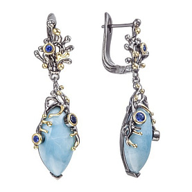 Серьги Мастер Клио - Серебро 925, Синтетическая шпинель, Фианит (арт. 36С153031)