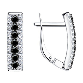 Серьги SOKOLOV - Серебро 925, Фианит (арт. 94021381)